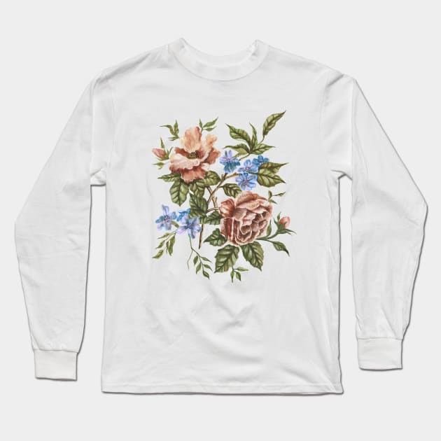 Rustic Wildflowers Bouquet Long Sleeve T-Shirt by ShealeenLouise